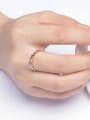 thumb Simple Fashion Women Silver Ring with Rose Gold Plated 1