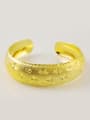 thumb Exaggerated Open Design 24K Gold Plated Star Pattern Bangle 0