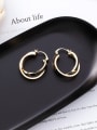 thumb Alloy With Gold Plated Simplistic Square Earrings 2