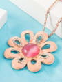 thumb Creative Flower Shaped Opal Stone Women Necklace 1