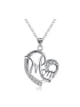 thumb Fashion Heart-shaped Mom Rhinestones Necklace 0