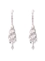 thumb Elegant Artificial Pearls Long Fashion Drop Earrings 0