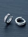 thumb Couples Geometric Shaped Rhinestones S925 Silver Clip Earrings 1