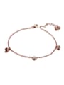 thumb All-match Rose Gold Plated Rhinestones Titanium Foot Jewelry 0