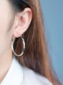 thumb S925 silver exaggerated large circle hoop earring 1