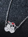 thumb S925 Sterling Sliver  With Platinum Plated Cute Mickey  Necklaces 1