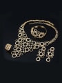 thumb Alloy Imitation-gold Plated Vintage style Artificial Gemstone Four Pieces Jewelry Set 1