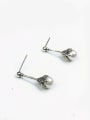 thumb Sterling silver synthetic Pearl Ear Studs 0