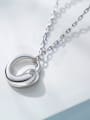 thumb Simple Hollow Pendant 925 Silver Necklace 2