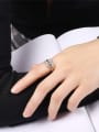 thumb Fashion White Gold Plated Rhinestone Letter C Shaped Ring 1