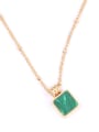 thumb Titanium With Gold Plated Simplistic Square Necklaces 0