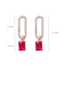 thumb Alloy With Rose Gold Plated Simplistic Geometric Drop Earrings 3