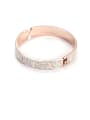 thumb Fashion Gold Color Stainless Steel Zircon Bracelet 0