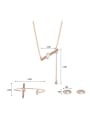 thumb Alloy Imitation-gold Plated Simple style Artificial Stones Three Pieces Jewelry Set 3