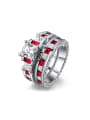 thumb Luxury Ruby White Gold Plated Ring 0