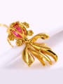 thumb Copper Alloy 24K Gold Plated Retro style Goldfish Zircon Necklace 2