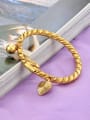 thumb 18K Gold Plated Little Bell Heart shaped Bangle 1