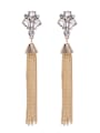 thumb Retro Tassel Alloy Drop Chandelier earring 0