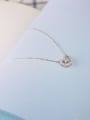 thumb Moon Star Zircon Silver Necklace 1