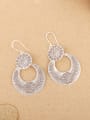 thumb Ethnic style Handmade Flower-etched hook earring 0