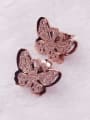 thumb Matt Butterfly Shaped Stud Earrings 1