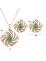 thumb Alloy Imitation-gold Plated Fashion Artificial Stones Square-shaped Pieces Jewelry Set 3