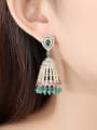 thumb Copper With Gold Plated Ethnic Color Wind Chimes Chandelier Earrings 1