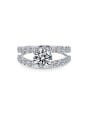 thumb Fashion Double Layer Platinum Plated Zircon Ring 0