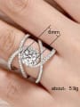 thumb Copper With White Gold Plated Delicate Cubic Zirconia Engagement Rings 2