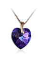 thumb Fashion Austria Crystal Heart Shaped Female Necklace 2