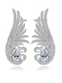 thumb Copper With 3A cubic zirconia Fashion owl Stud Earrings 0
