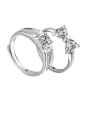 thumb 925 Sterling Silver With Cubic Zirconia Fashion Lovers Free Size Rings 0