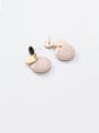 thumb Alloy With Enamel Simplistic Round Drop Earrings 0