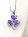 thumb Butterfly Bow Amethyst Birthday Gift Pendant 1