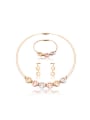 thumb Alloy Imitation-gold Plated Fashion Hollow Circles Three Pieces Jewelry Set 0