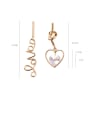 thumb Alloy With Imitation Gold Plated Simplistic Heart Drop Earrings 2