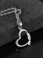 thumb Simple Hollow Heart LOVE 925 Sterling Silver Pendant 1