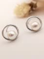 thumb 2018 Simple Freshwater Pearl Round stud Earring 0