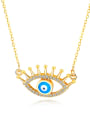 thumb Copper With 18k Gold Plated Personality Evil Eye Necklaces 0