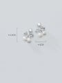 thumb 925 Sterling Silver With Platinum Plated Cute Bowknot Stud Earrings 3