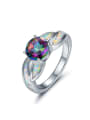thumb Colorful Natural Opal Fashion Women Alloy Ring 0