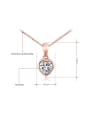 thumb Alloy Rose Gold Plated Fashion AAA Zircon Heart Two Pieces Jewelry Set 1