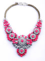 thumb Fashion Sweet Color Stones Flower Alloy Necklace 1