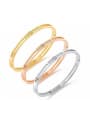 thumb Stainless Steel With Rose Gold Plated Simplistic Geometric Bangles 0