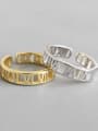 thumb 925 Sterling Silver With 18k Gold Plated Trendy Rome digital Rings 3
