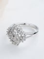 thumb Exaggerated Zircon Platinum Plated Women Ring 2