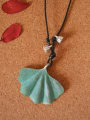 thumb Retro Green Leaf Shaped Necklace 2