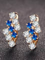 thumb Fashion Geometric Crystal Women Clip Earrings 1