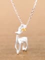 thumb Fashion Standing Deer Silver Necklace 0