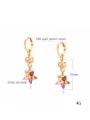 thumb Copper With 18k Gold Plated Fashion Flower Earrings 3